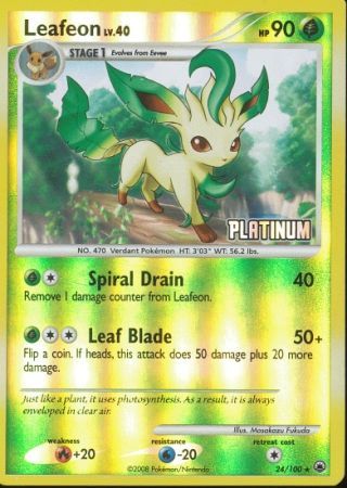 Leafeon (24/100) [Burger King Promos: 2009 Collection] | I Want That Stuff Brandon