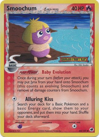 Smoochum (64/101) (Delta Species) (Stamped) [EX: Dragon Frontiers] | I Want That Stuff Brandon