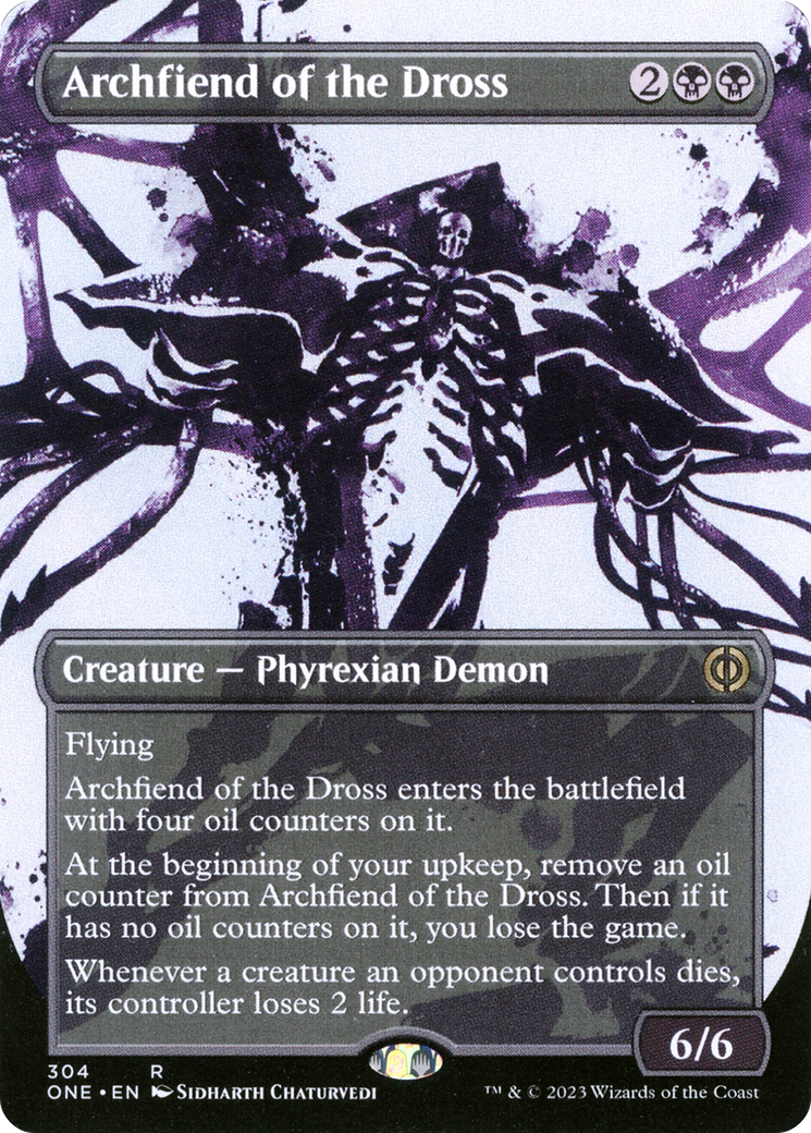 Archfiend of the Dross (Borderless Ichor) [Phyrexia: All Will Be One] | I Want That Stuff Brandon