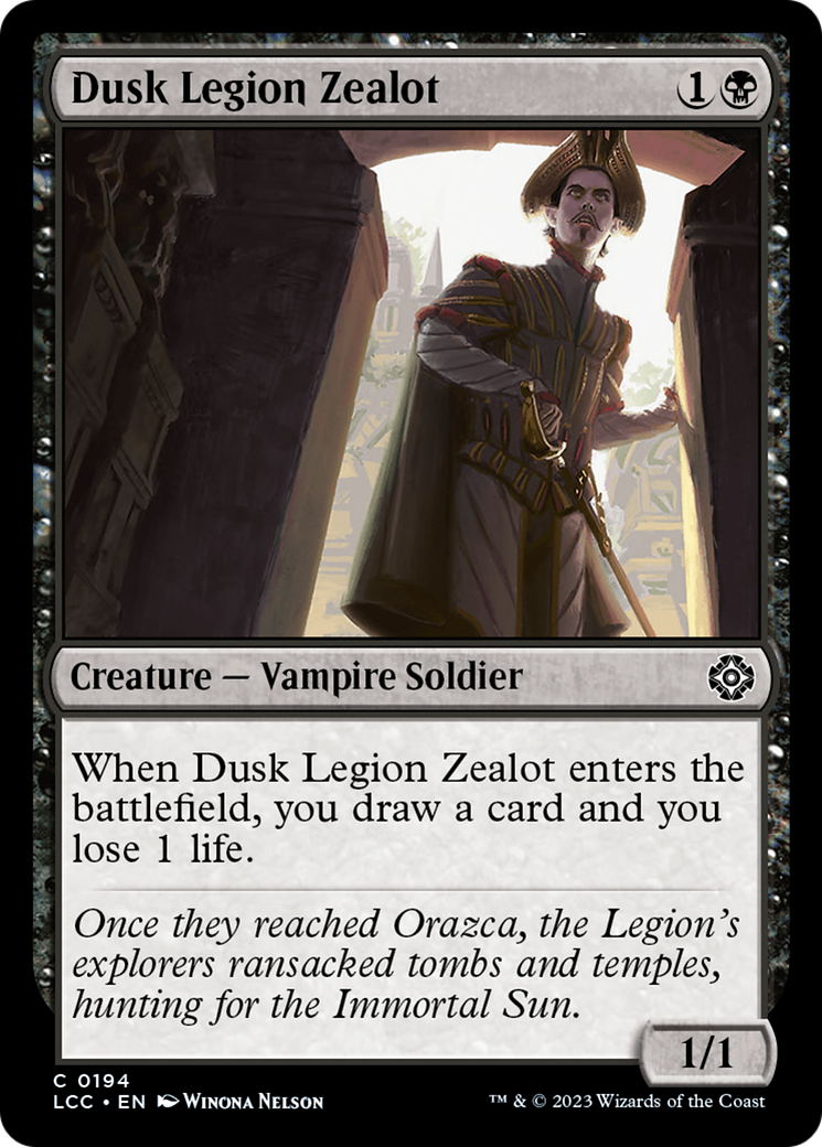 Dusk Legion Zealot [The Lost Caverns of Ixalan Commander] | I Want That Stuff Brandon
