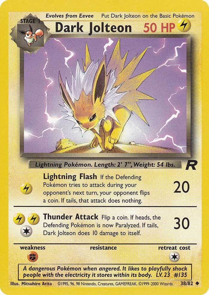 Dark Jolteon (38/82) [Team Rocket Unlimited] | I Want That Stuff Brandon