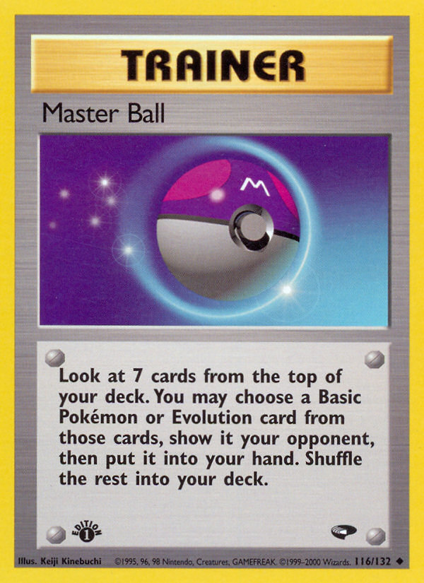 Master Ball (116/132) [Gym Challenge 1st Edition] | I Want That Stuff Brandon