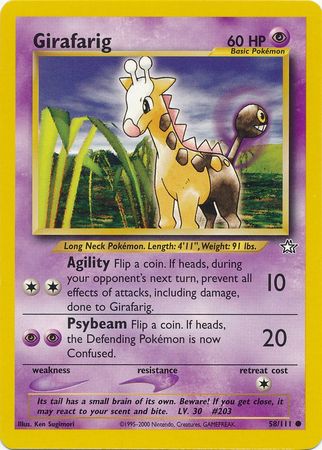 Girafarig (58/111) [Neo Genesis Unlimited] | I Want That Stuff Brandon