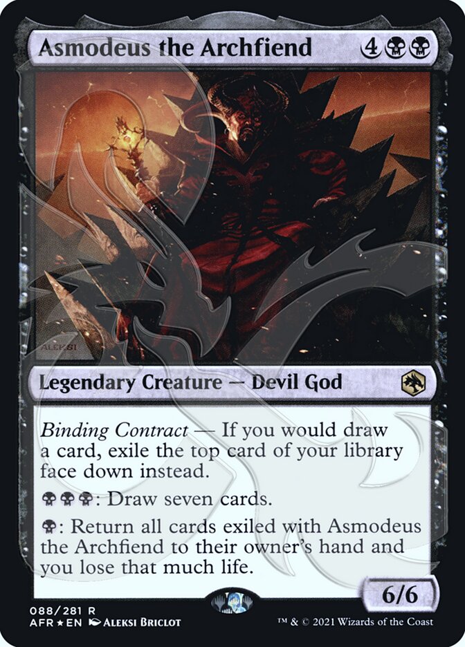 Asmodeus the Archfiend (Ampersand Promo) [Dungeons & Dragons: Adventures in the Forgotten Realms Promos] | I Want That Stuff Brandon