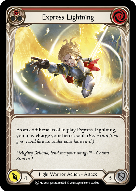 Express Lightning (Red) [U-MON051] Unlimited Edition Normal | I Want That Stuff Brandon