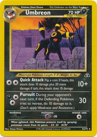 Umbreon (32/75) [Neo Discovery Unlimited] | I Want That Stuff Brandon