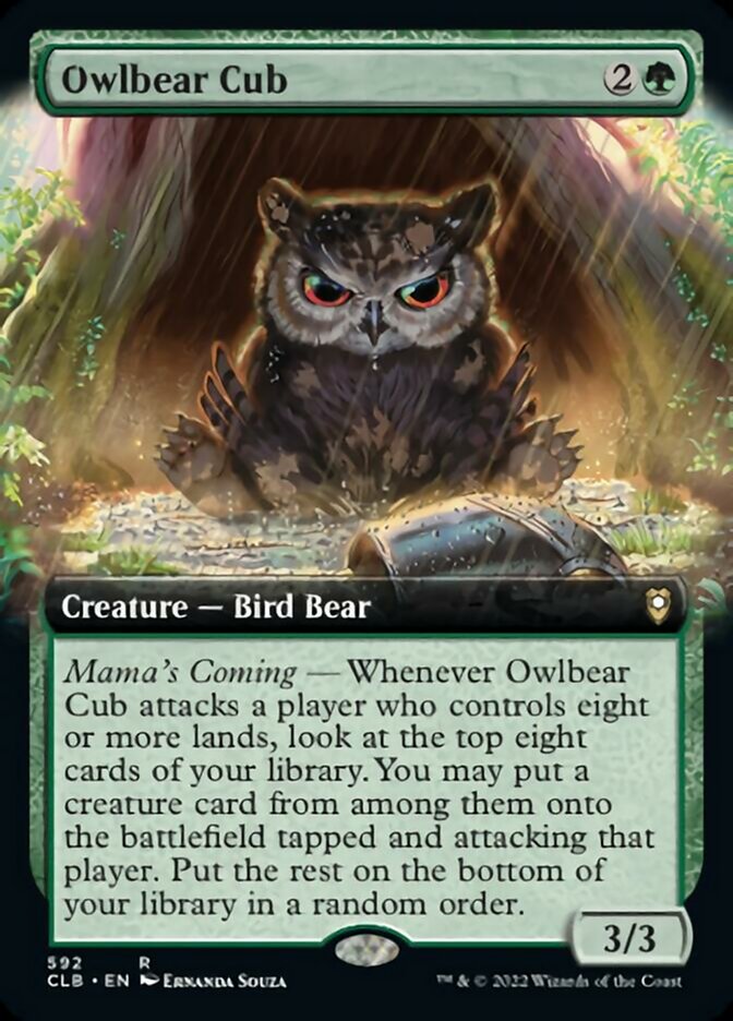 Owlbear Cub (Extended Art) [Commander Legends: Battle for Baldur's Gate] | I Want That Stuff Brandon