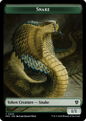 Snake // Morph Double-Sided Token [Murders at Karlov Manor Commander Tokens] | I Want That Stuff Brandon