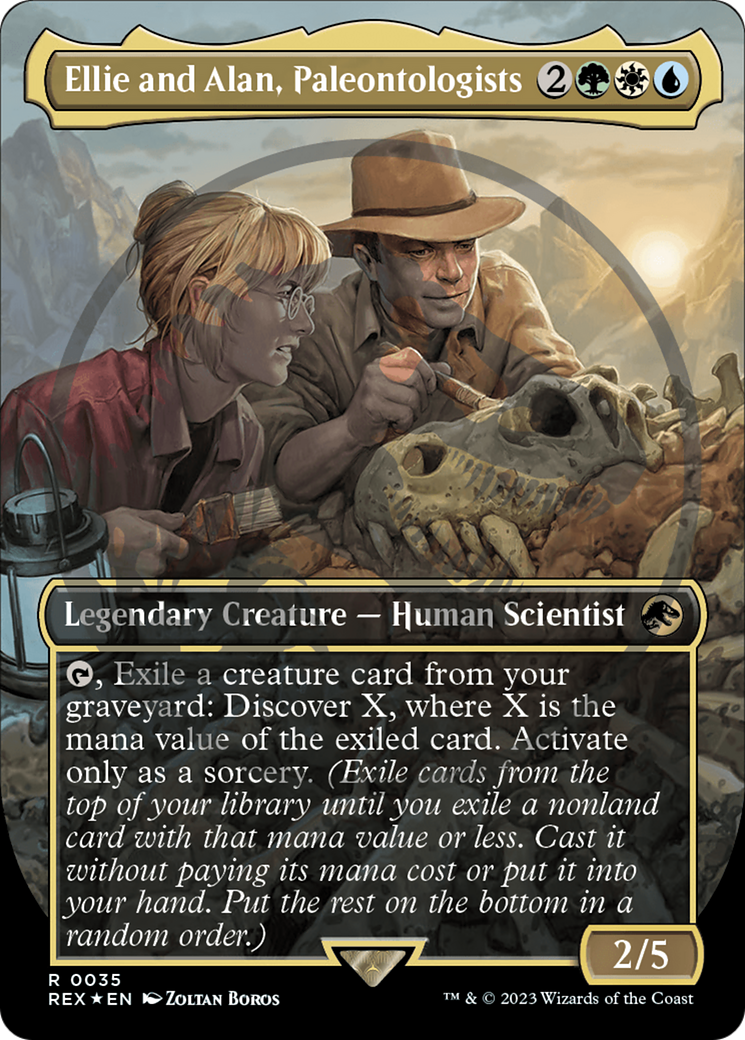 Ellie and Alan, Paleontologists Emblem (Borderless) [Jurassic World Collection Tokens] | I Want That Stuff Brandon