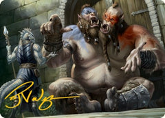Ettin Art Card (Gold-Stamped Signature) [Dungeons & Dragons: Adventures in the Forgotten Realms Art Series] | I Want That Stuff Brandon