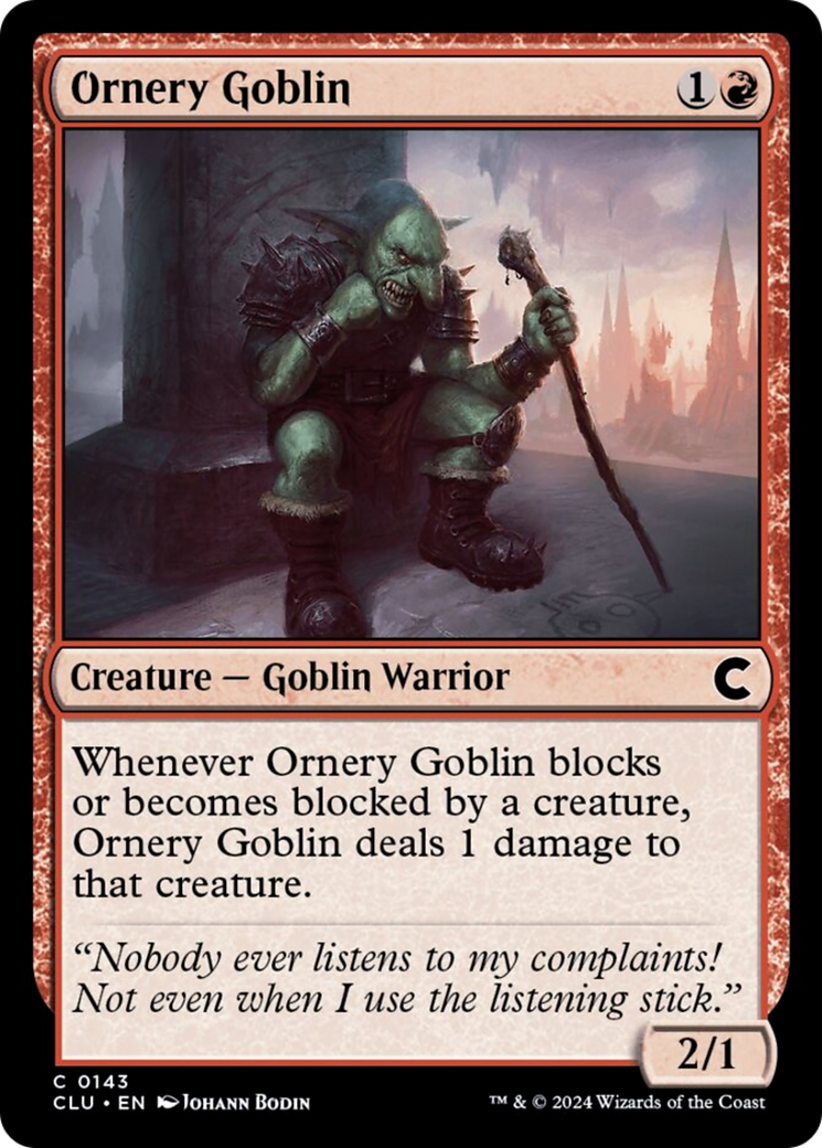 Ornery Goblin [Ravnica: Clue Edition] | I Want That Stuff Brandon