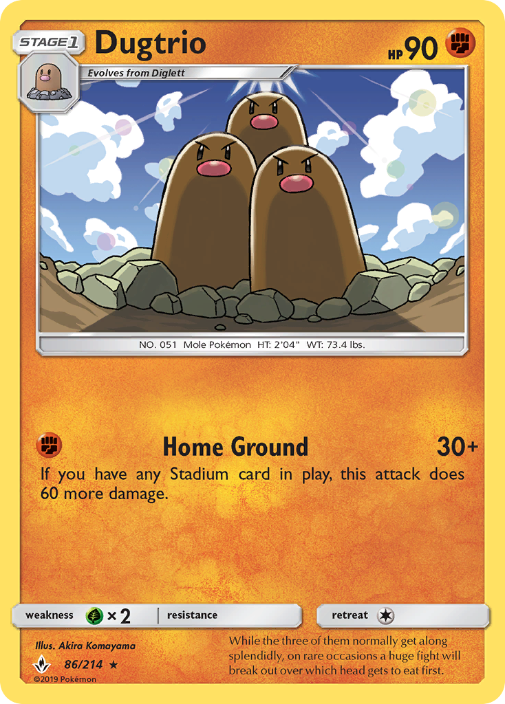 Dugtrio (86/214) [Sun & Moon: Unbroken Bonds] | I Want That Stuff Brandon