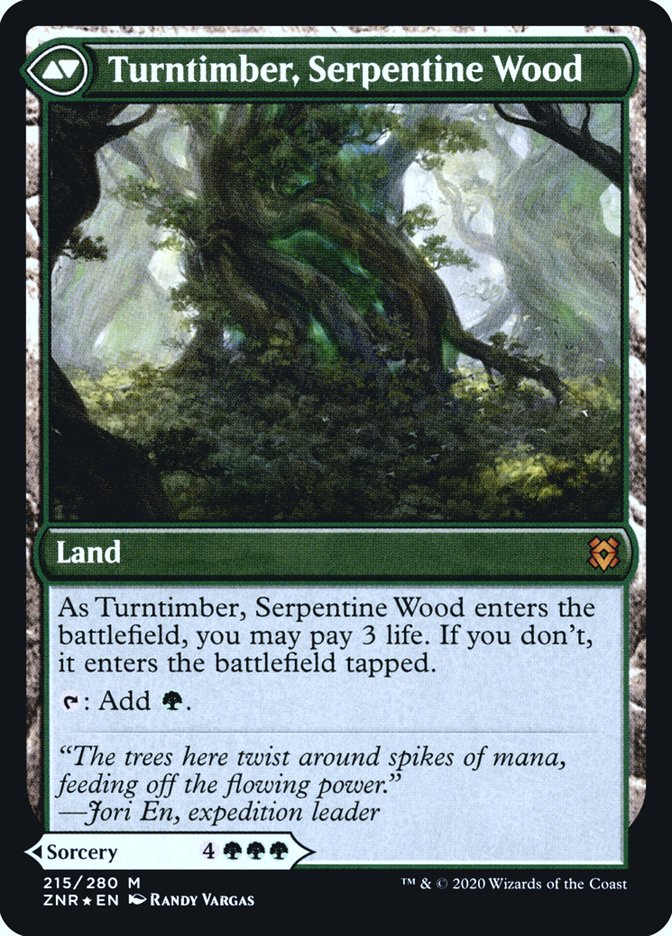 Turntimber Symbiosis // Turntimber, Serpentine Wood [Zendikar Rising Prerelease Promos] | I Want That Stuff Brandon