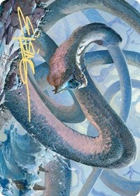 Koma, Cosmos Serpent 1 Art Card (Gold-Stamped Signature) [Kaldheim Art Series] | I Want That Stuff Brandon