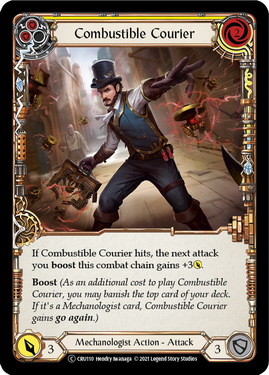 Combustible Courier (Yellow) [CRU110] Unlimited Normal | I Want That Stuff Brandon