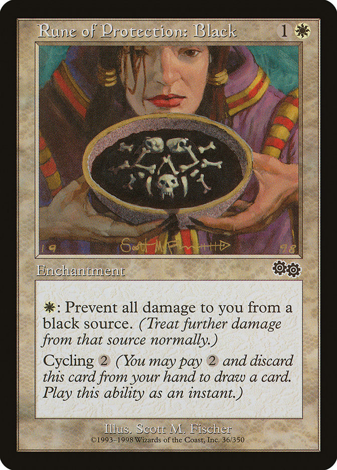 Rune of Protection: Black [Urza's Saga] | I Want That Stuff Brandon