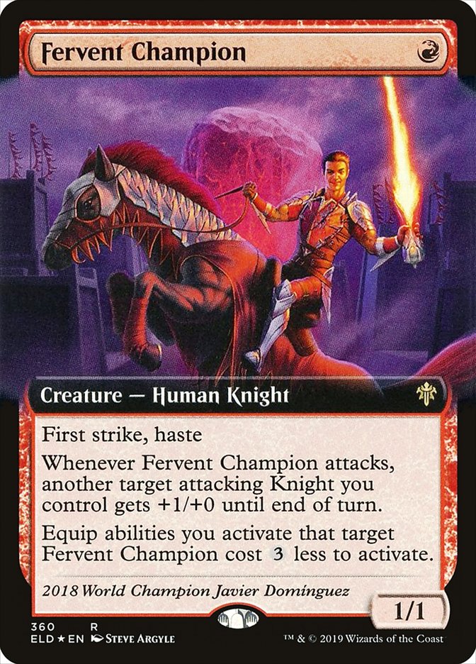 Fervent Champion (Extended Art) [Throne of Eldraine] | I Want That Stuff Brandon