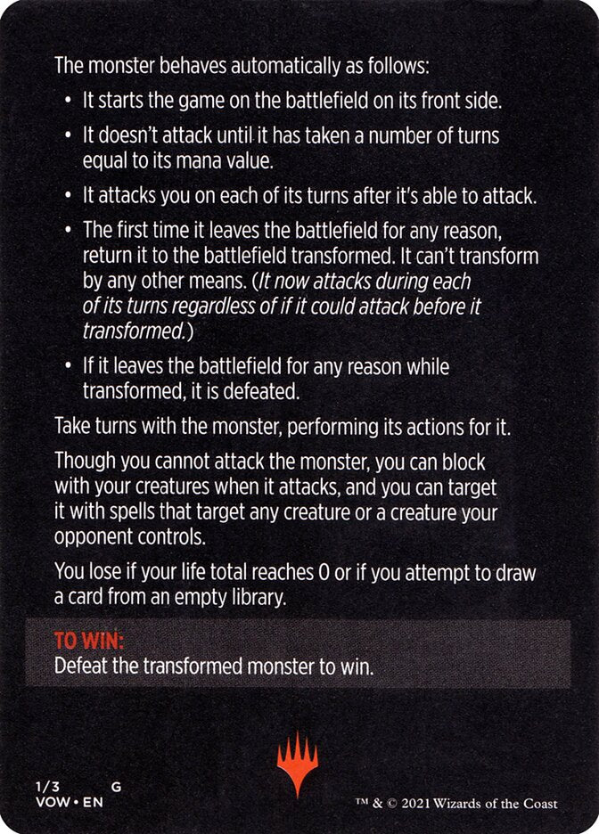 Monster of The Week (Magic Minigame) [Innistrad: Crimson Vow Minigame] | I Want That Stuff Brandon
