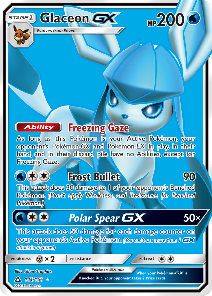 Glaceon GX (141/156) [Sun & Moon: Ultra Prism] | I Want That Stuff Brandon