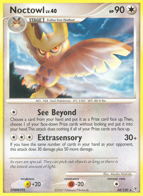 Noctowl (34/130) [Diamond & Pearl: Base Set] | I Want That Stuff Brandon