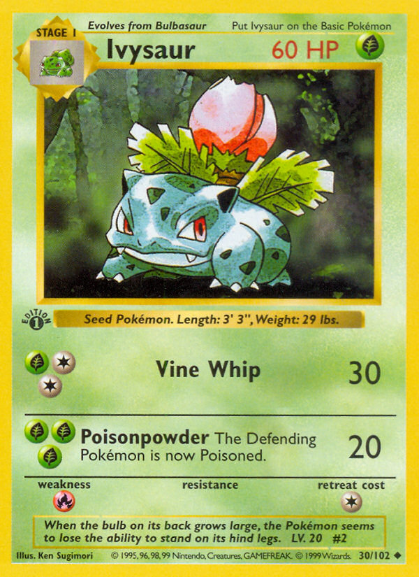 Ivysaur (30/102) (Shadowless) [Base Set 1st Edition] | I Want That Stuff Brandon