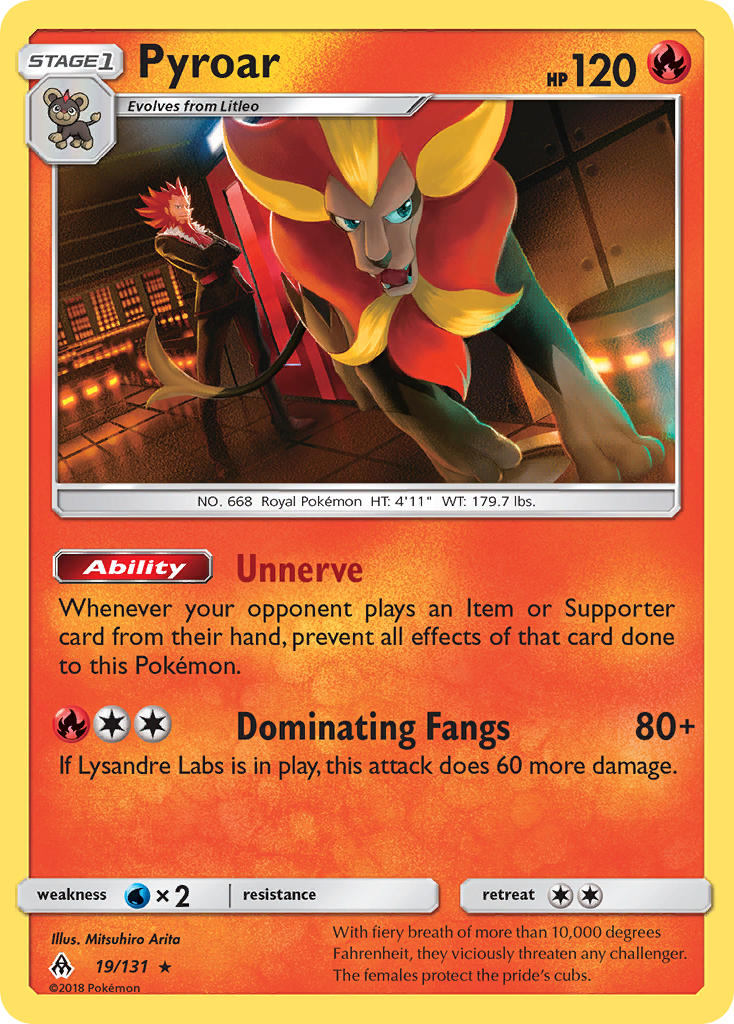 Pyroar (19/131) [Sun & Moon: Forbidden Light] | I Want That Stuff Brandon