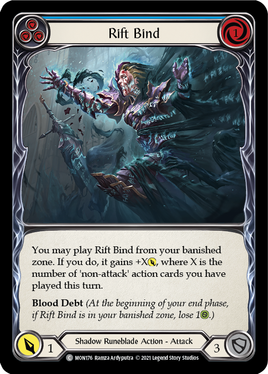 Rift Bind (Blue) (Rainbow Foil) [MON176-RF] 1st Edition Rainbow Foil | I Want That Stuff Brandon