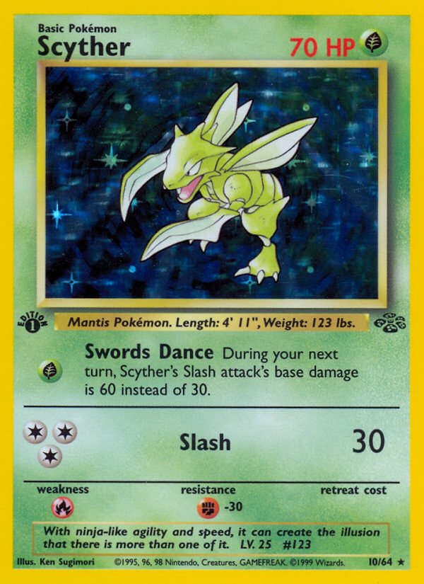 Scyther (10/64) [Jungle 1st Edition] | I Want That Stuff Brandon