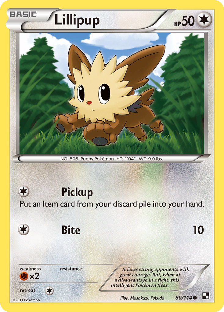 Lillipup (80/114) [Black & White: Base Set] | I Want That Stuff Brandon