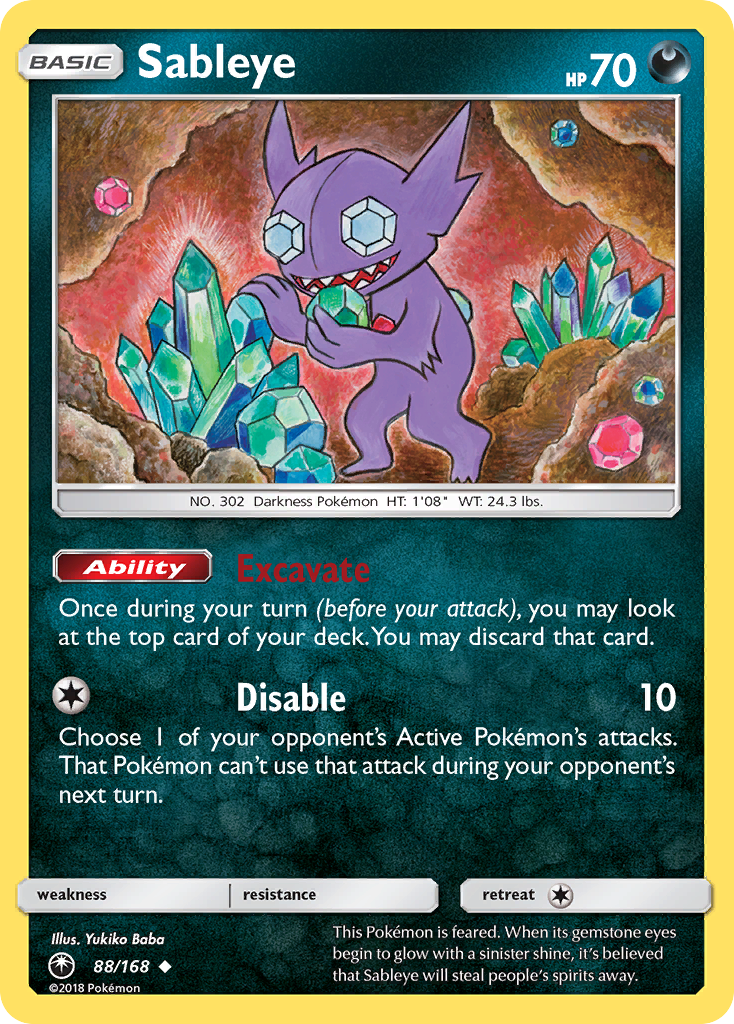 Sableye (88/168) [Sun & Moon: Celestial Storm] | I Want That Stuff Brandon