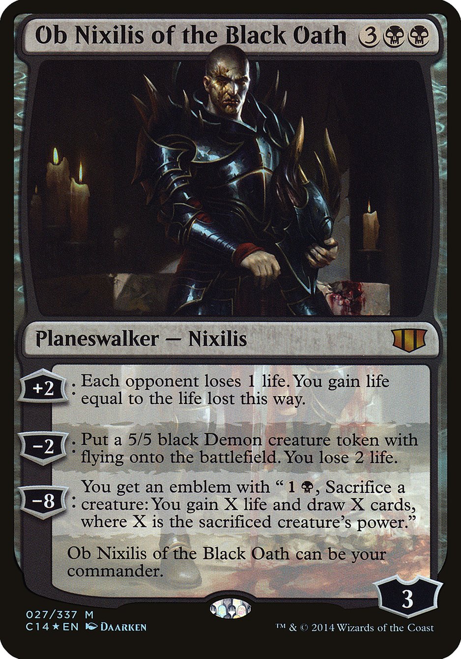 Ob Nixilis of the Black Oath (Oversized) [Commander 2014 Oversized] | I Want That Stuff Brandon