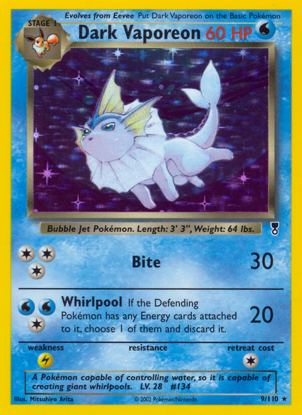 Dark Vaporeon (9/110) [Legendary Collection] | I Want That Stuff Brandon