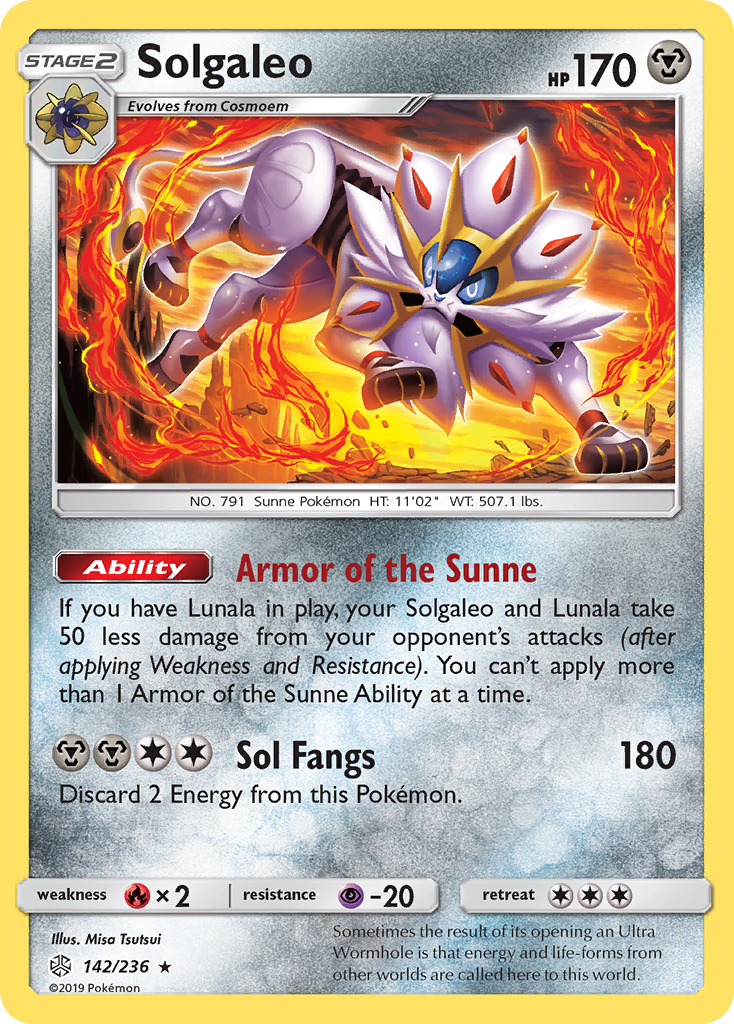 Solgaleo (142/236) [Sun & Moon: Cosmic Eclipse] | I Want That Stuff Brandon