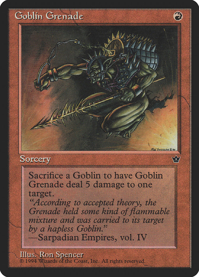 Goblin Grenade (Ron Spencer) [Fallen Empires] | I Want That Stuff Brandon