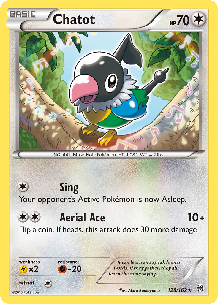 Chatot (128/162) [XY: BREAKthrough] | I Want That Stuff Brandon