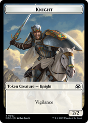 Knight (7) // Spirit (14) Double-Sided Token [March of the Machine Commander Tokens] | I Want That Stuff Brandon