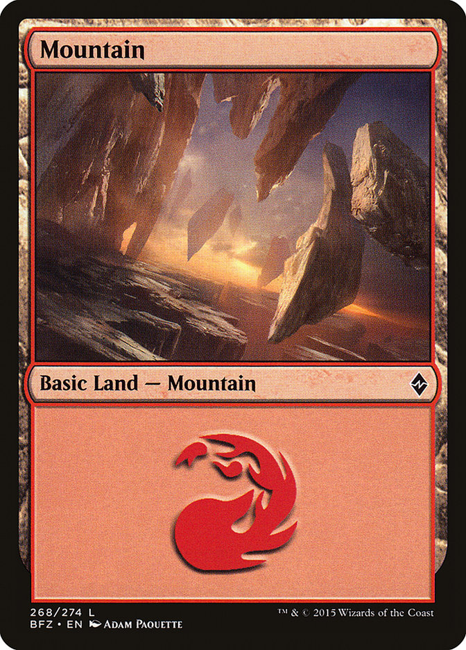 Mountain (268a) [Battle for Zendikar] | I Want That Stuff Brandon