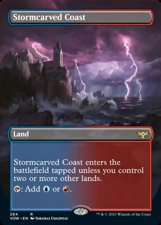 Stormcarved Coast (Borderless Alternate Art) [Innistrad: Crimson Vow] | I Want That Stuff Brandon