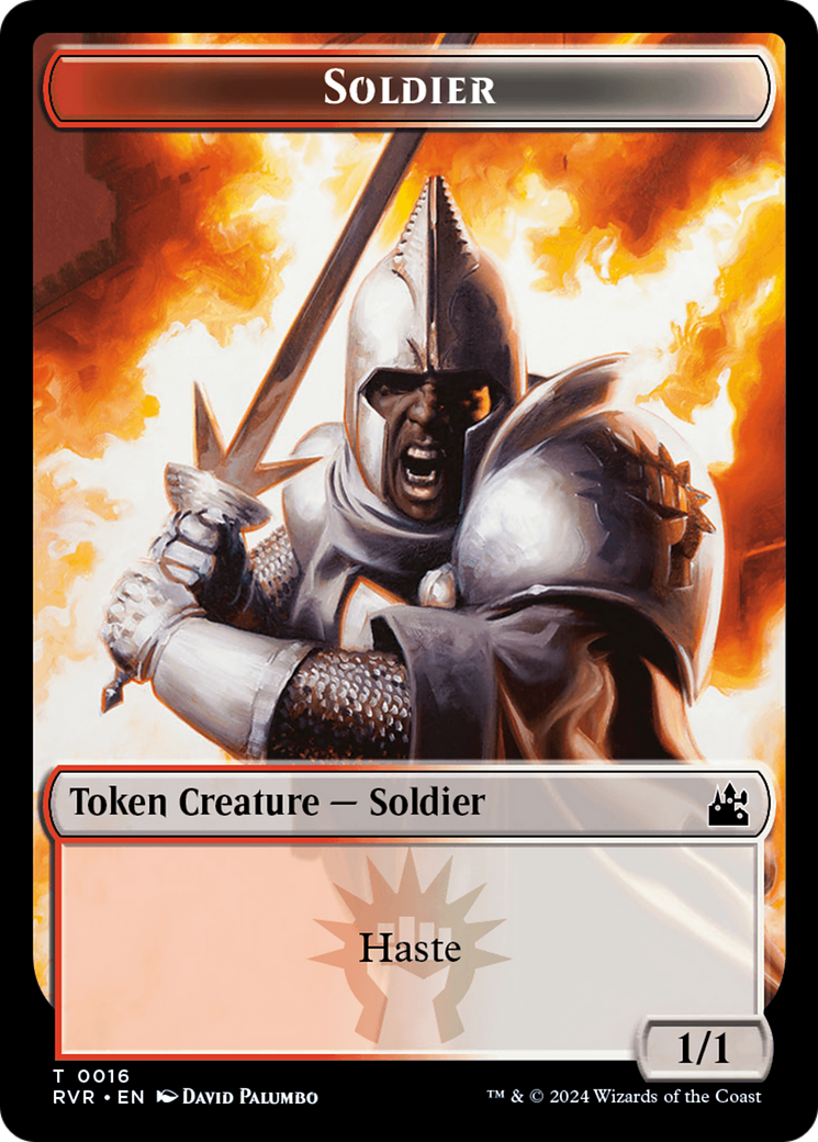 Saproling // Soldier Double-Sided Token [Ravnica Remastered Tokens] | I Want That Stuff Brandon