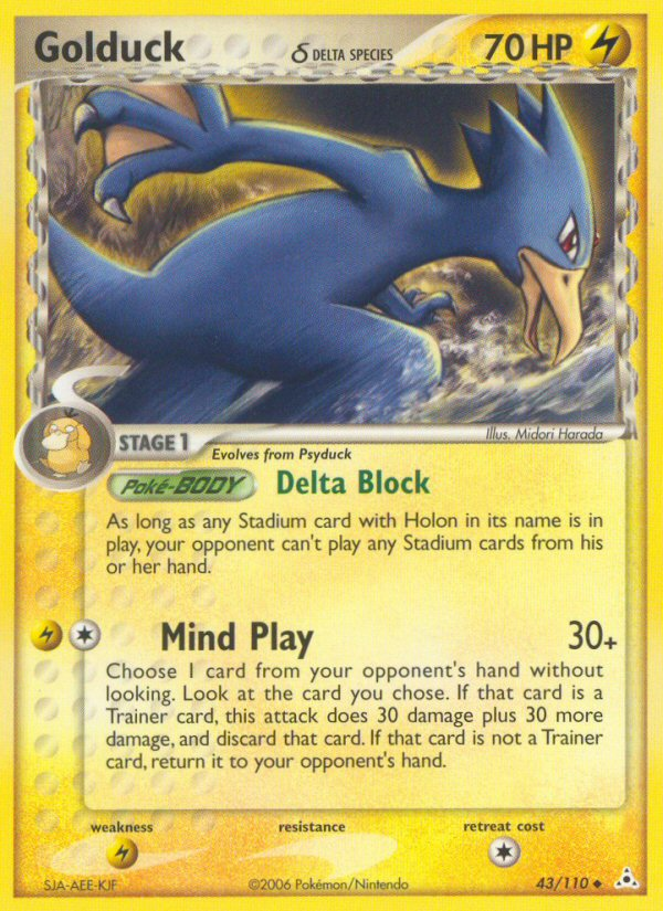 Golduck (43/110) (Delta Species) [EX: Holon Phantoms] | I Want That Stuff Brandon