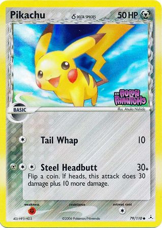 Pikachu (79/110) (Delta Species) (Stamped) [EX: Holon Phantoms] | I Want That Stuff Brandon