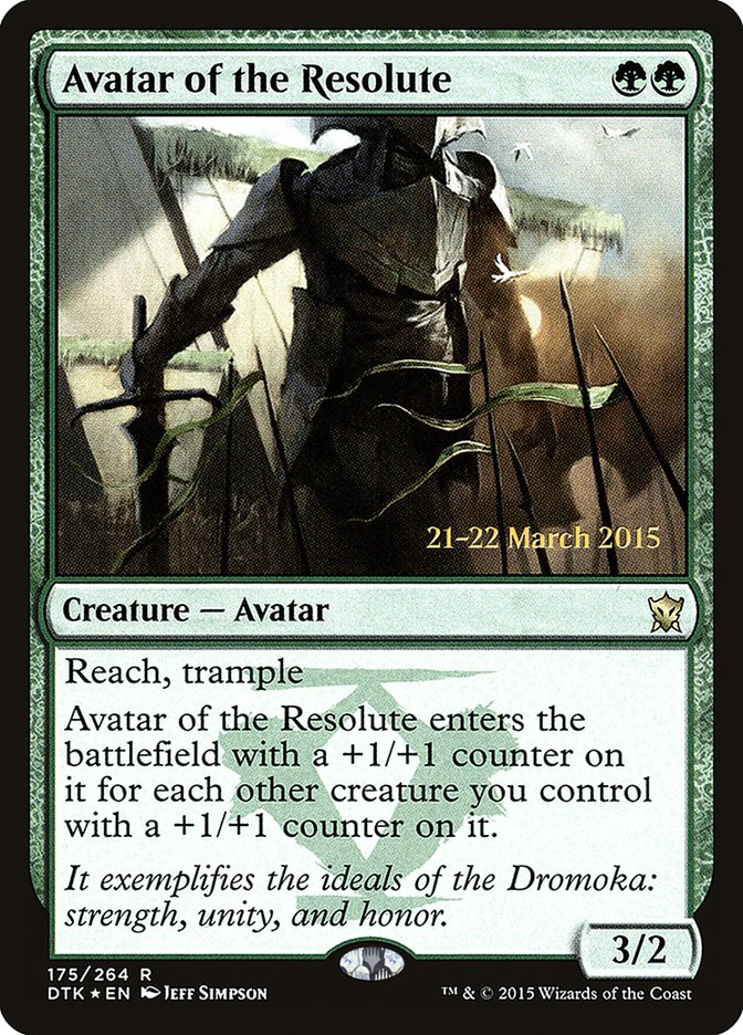 Avatar of the Resolute [Dragons of Tarkir Prerelease Promos] | I Want That Stuff Brandon