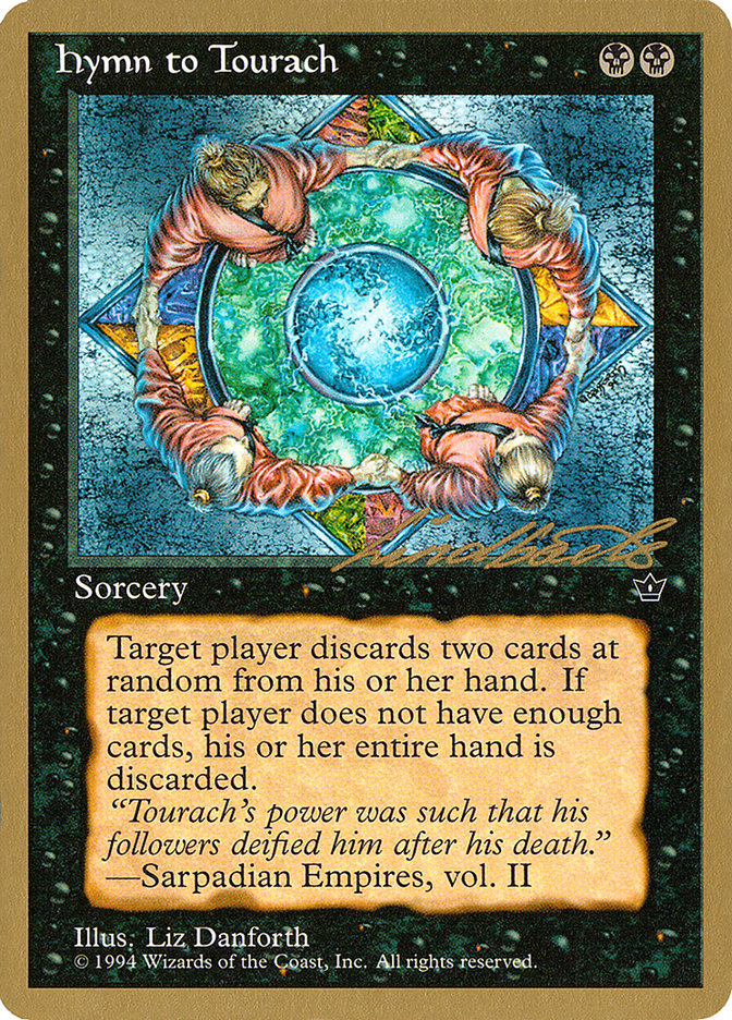 Hymn to Tourach (Circle) (Leon Lindback) [Pro Tour Collector Set] | I Want That Stuff Brandon