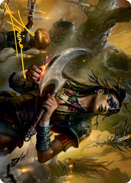 Harvesttide Sentry Art Card (Gold-Stamped Signature) [Innistrad: Midnight Hunt Art Series] | I Want That Stuff Brandon