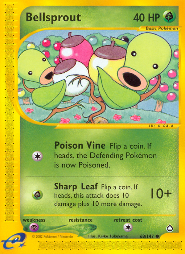 Bellsprout (68/147) [Aquapolis] | I Want That Stuff Brandon