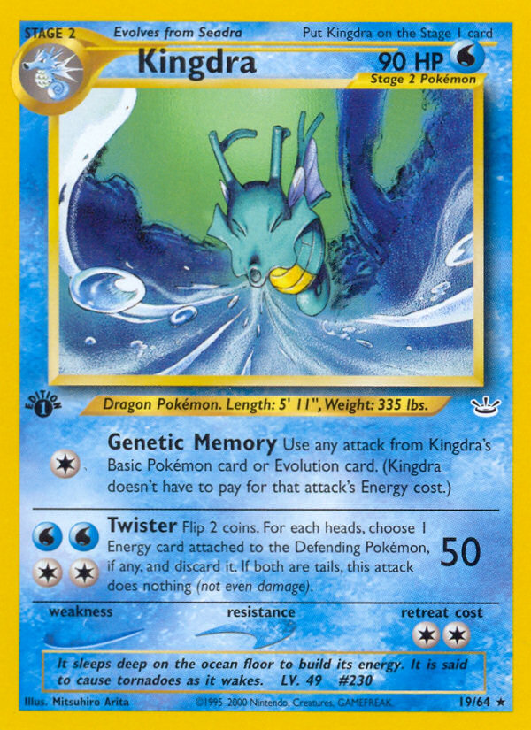 Kingdra (19/64) [Neo Revelation 1st Edition] | I Want That Stuff Brandon