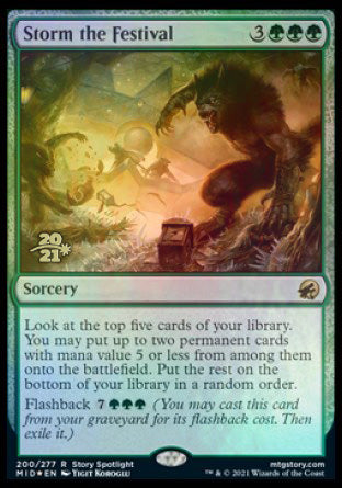 Storm the Festival [Innistrad: Midnight Hunt Prerelease Promos] | I Want That Stuff Brandon