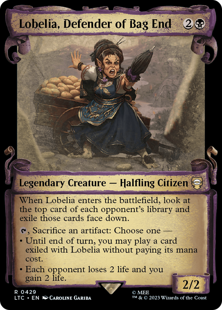 Lobelia, Defender of Bag End [The Lord of the Rings: Tales of Middle-Earth Commander Showcase Scrolls] | I Want That Stuff Brandon