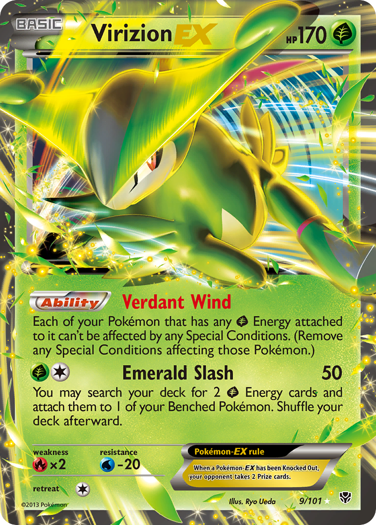 Virizion EX (9/101) [Black & White: Plasma Blast] | I Want That Stuff Brandon