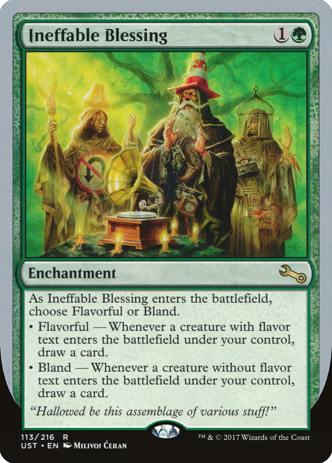 Ineffable Blessing ("choose Flavorful or Bland") [Unstable] | I Want That Stuff Brandon